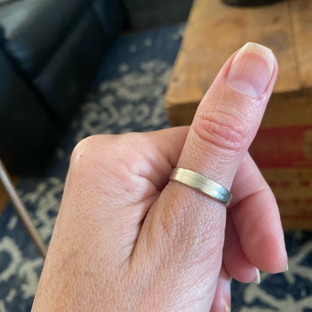 SOLD White gold Band Ring